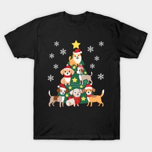 Dog Christmas Tree Funny Dog Lover Gift T-Shirt